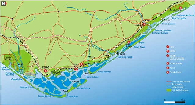 Mapa Ria Formosa
