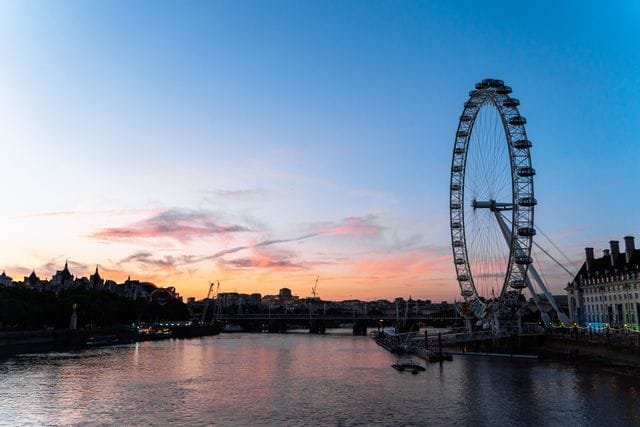 London Eye sunset