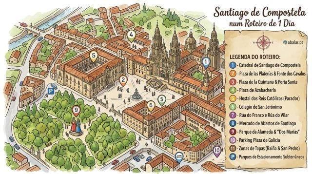 O Que Fazer em Santiago de Compostela num Roteiro de 1 Dia