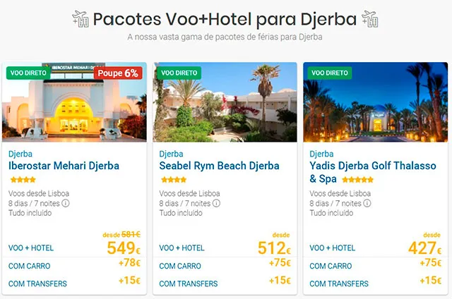 Voo + Hotel Djerba