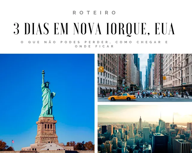 Roteiro de 3 dias em Nova Iorque