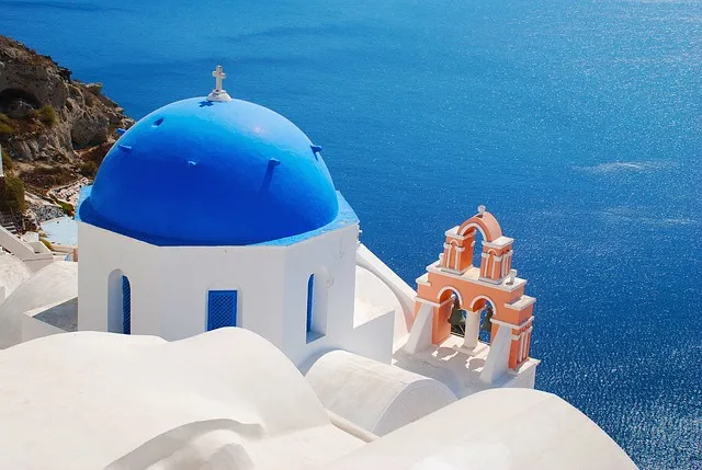 Three Blue Domes