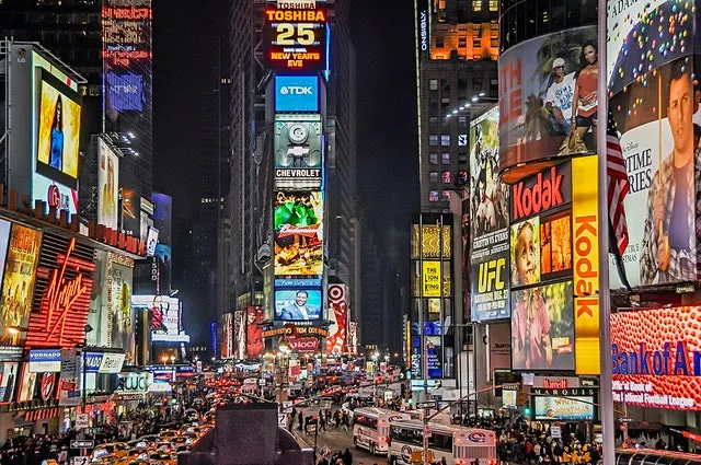 atrações turísticas gratuitas em Nova Iorque Times Square