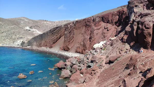 instagramáveis de Santorini Red Beach
